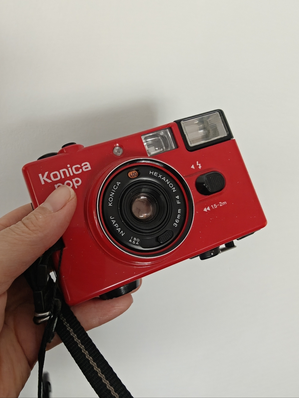Red Konica Pop 35mm Film Camera